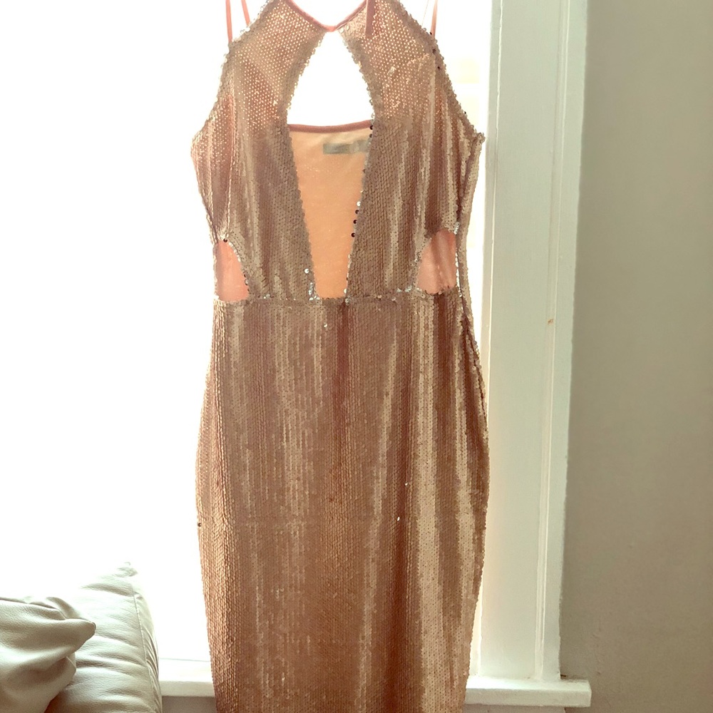 Rose Gold Sequin Dress